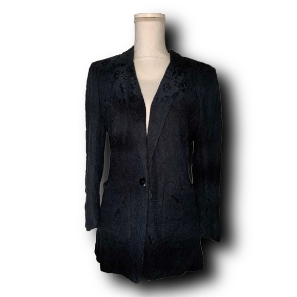 Kenneth Cole New York Jackets & Blazers - Kenneth Cole Lace Slim Fit One-Button Blazer Whimsigoth Dark Academia